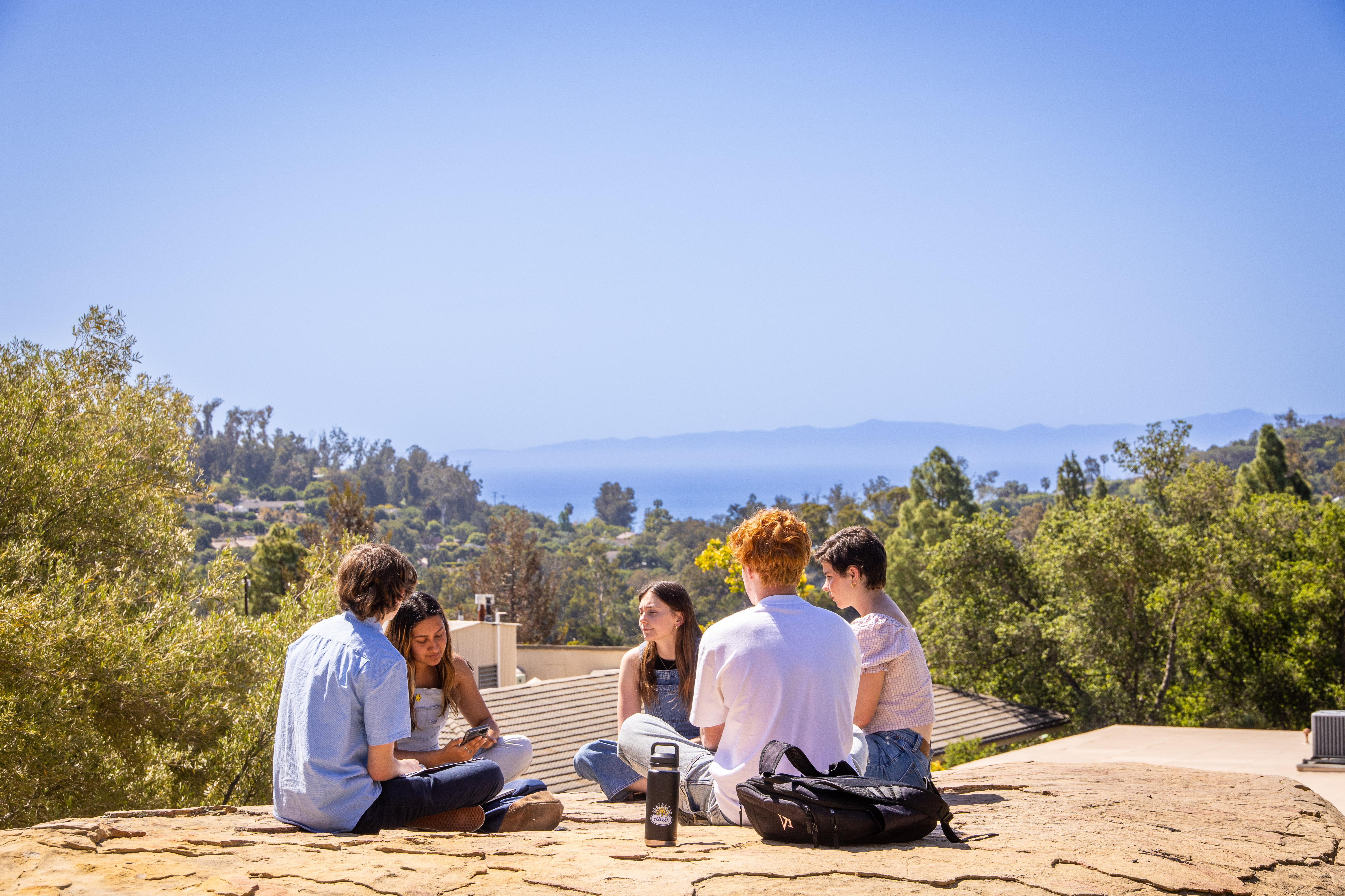 small group on westmont rock